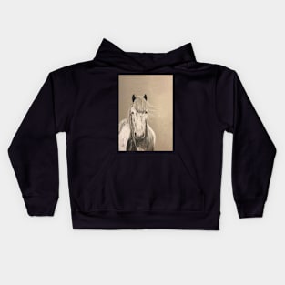 Grey Pony Kids Hoodie